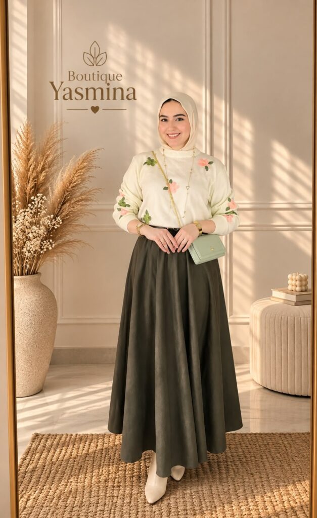 أفكار إطلالات شتوية محتشمة